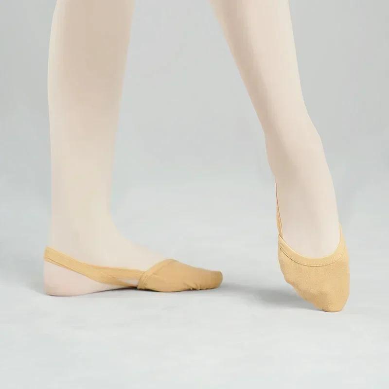 Chaussures de Ballet à Demi-semelle pour Femme, Souliers de brevà Bande artificiel astique, Légères 