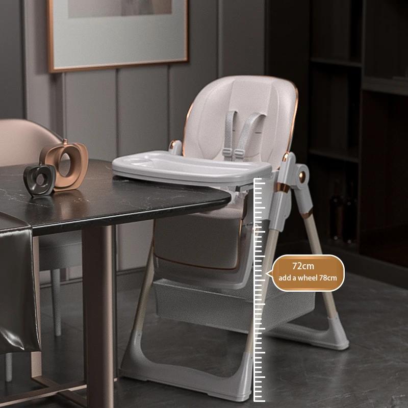 Chaise haute pliable pour bébé, facile à nettoyer, chaise de salle à manger pour tout-petits, harnai