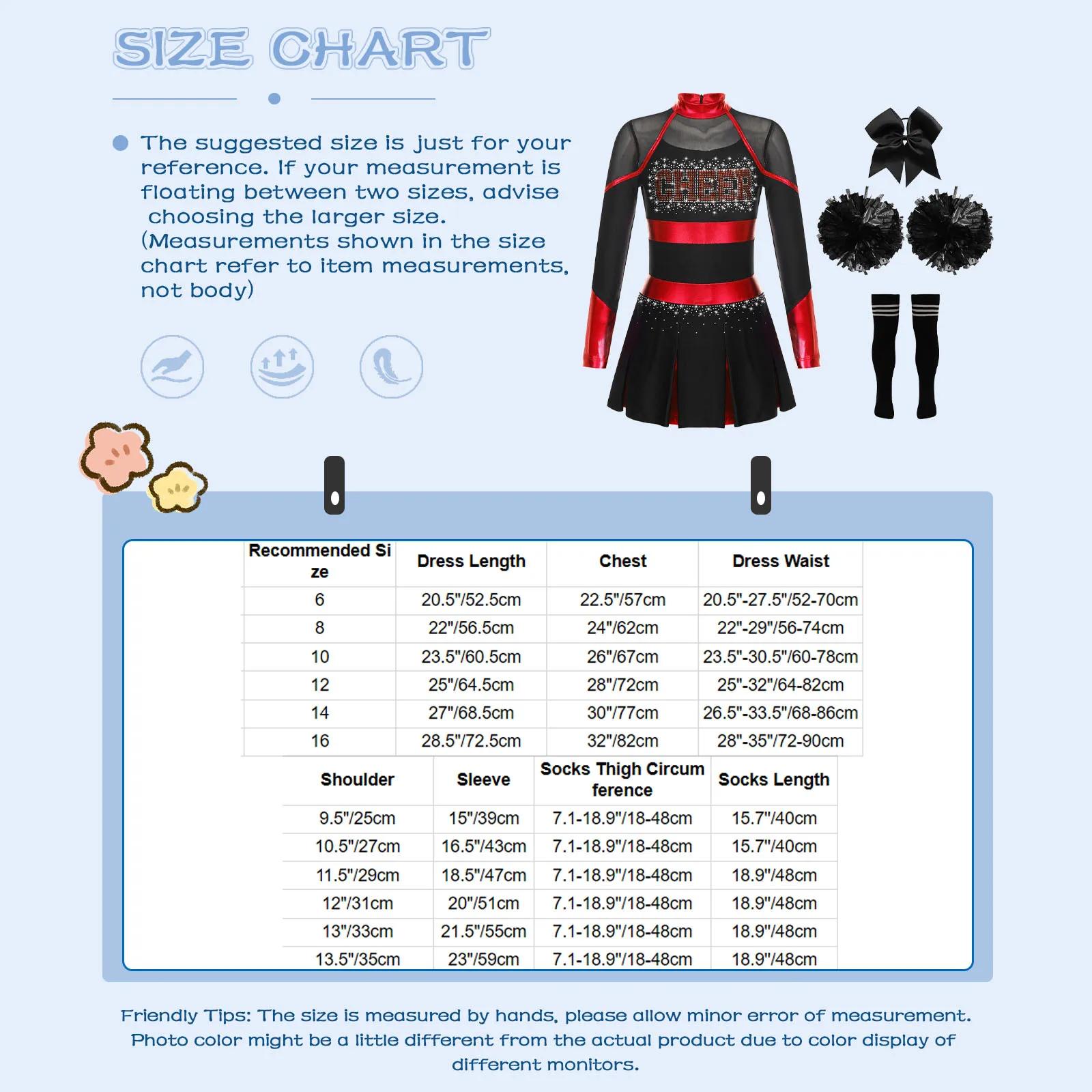 Costume de Cheer Leader pour filles, uniforme de pom-pom girl d'Halloween, tenue d'écolière, robe à