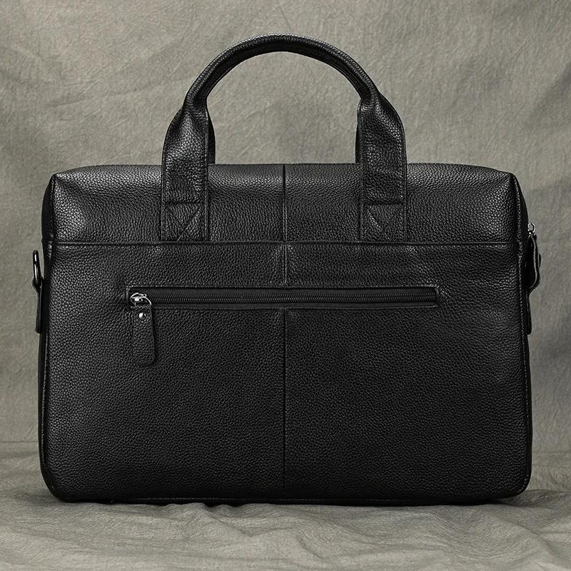 Luufan-Sac à main en cuir véritable pour homme, sac à bandoulière, sac à main pour ordinateur portab