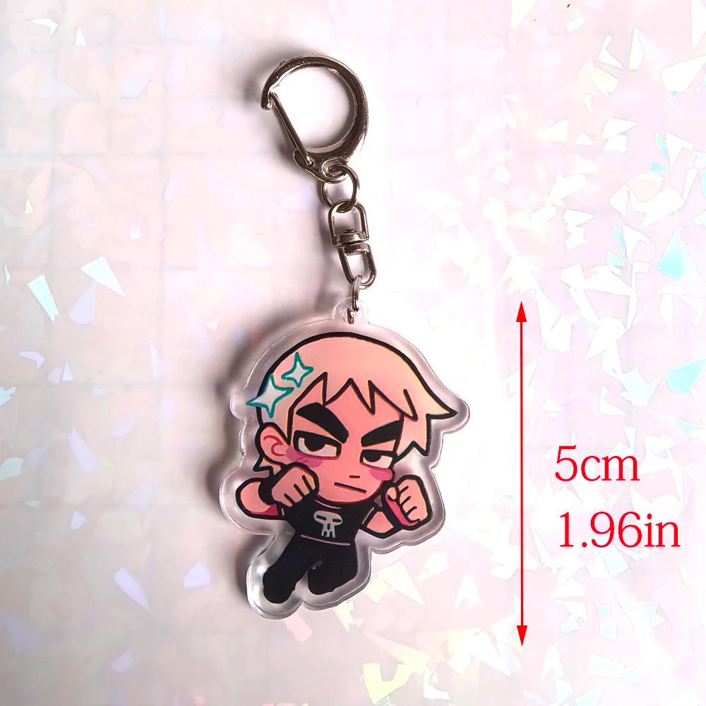 Garçon tordu Scott Pilgrim décolle porte-clés en acrylique cadeau d'anniversaire pour garçons et fil