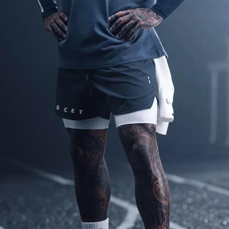 Short fitness 2 en 1 homme séchage rapide - Bas basket course musculation jogging été décontracté