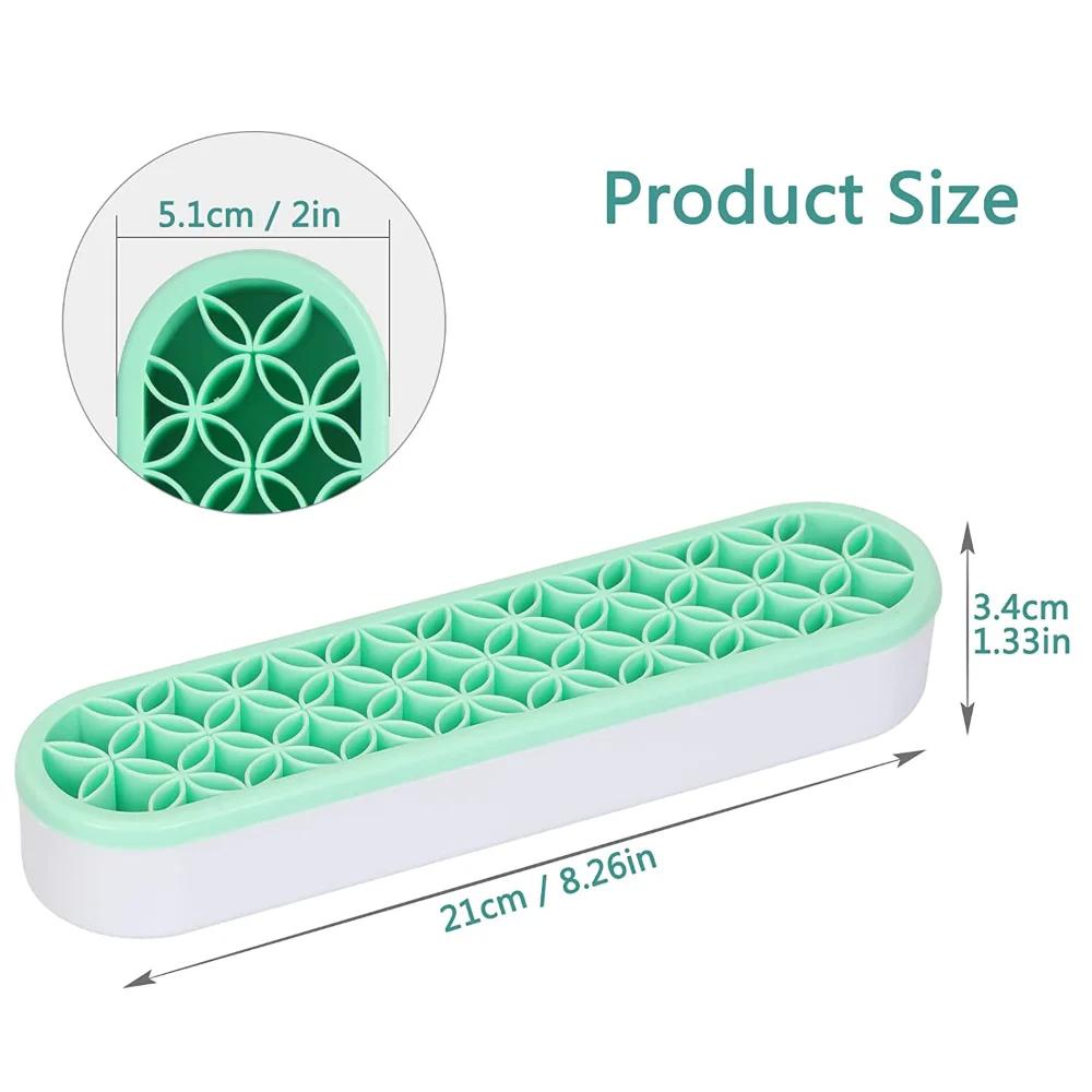 Présentoir de brosse à ongles en silicone, mallette de rangement, étagère de séchage de brosse, port