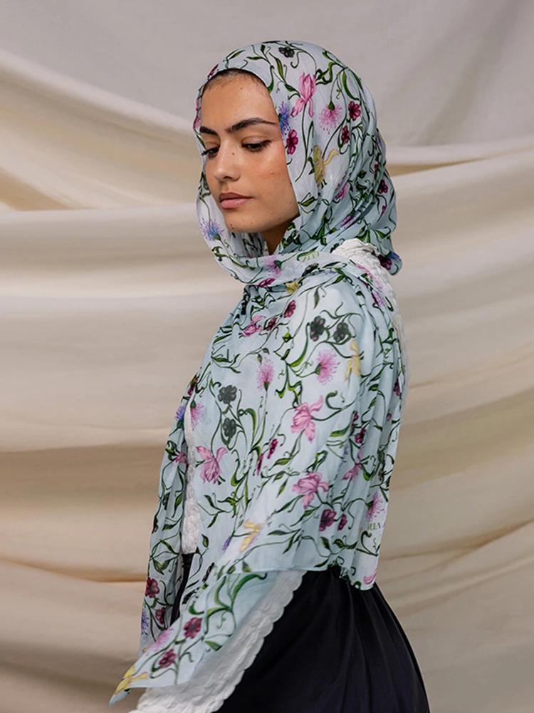 Bohème cerf imprimé Hijabs femmes aquarelle châle doux musulman Hijabs Modal coton léger enveloppeme