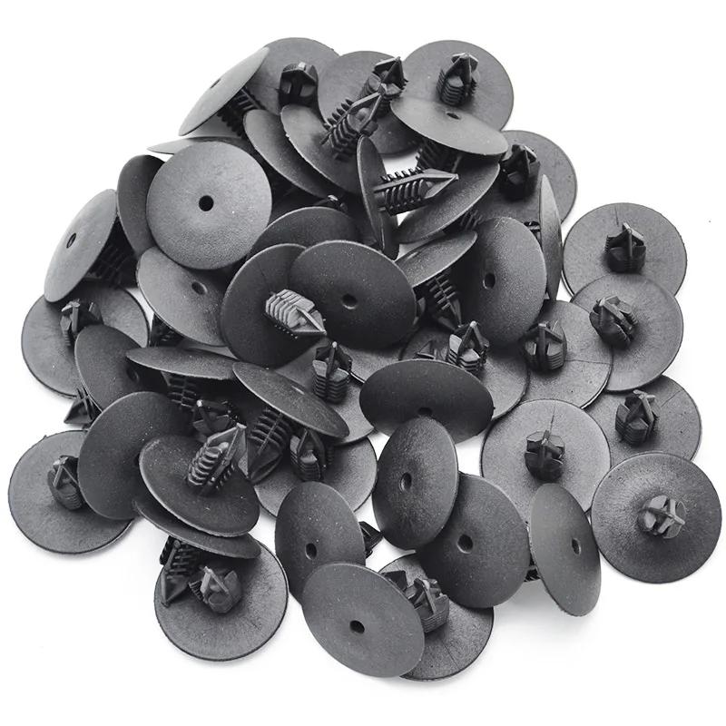50 pièces 10mm Rivets en plastique attaches porte garde-boue pare-chocs couverture punaise Clips Cli