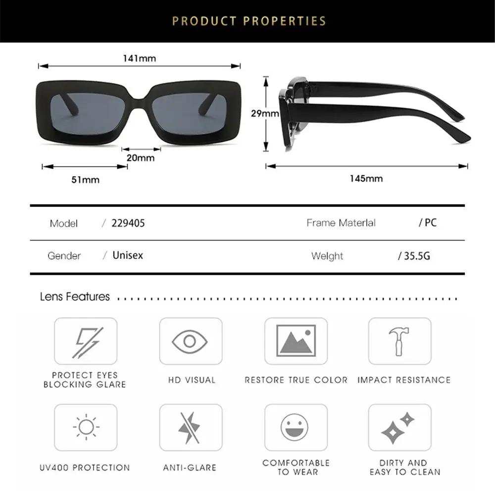 Lunettes de soleil rectangulaires à grande monture pour femmes, lunettes carrées violettes, lunettes