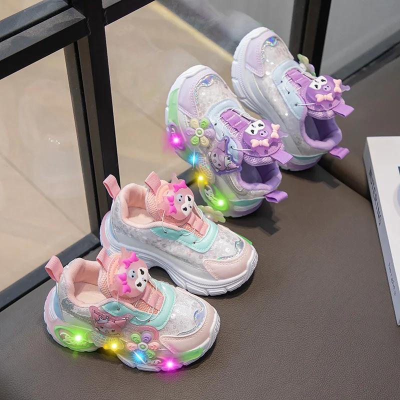 Chaussures de sport pour filles sur le thème des princesses, collection Printemps 2026, avec boutons