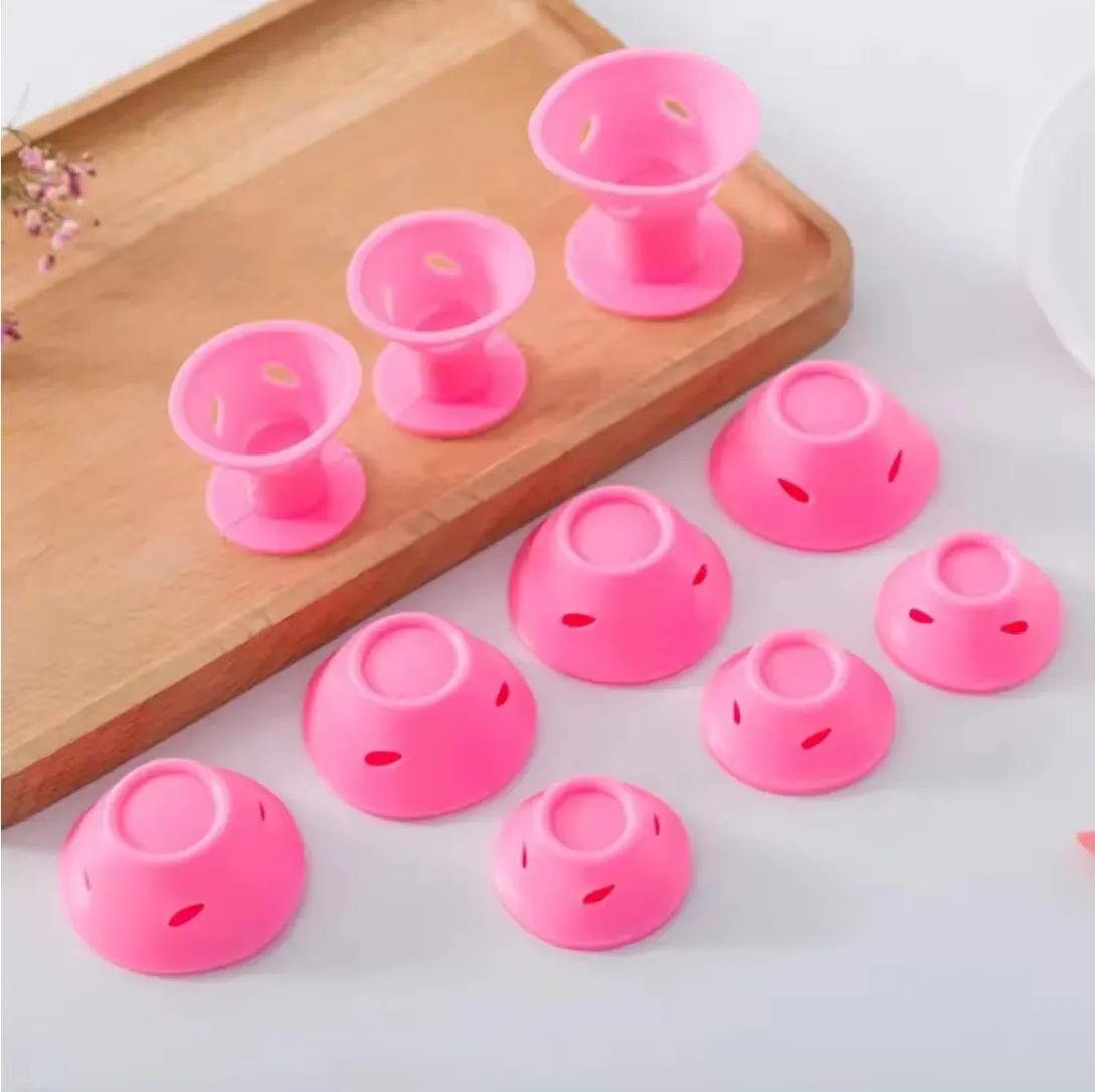 10/20 pièces bigoudis en caoutchouc souple Silicone sans chaleur bigoudis Clips pas de blesser bigou