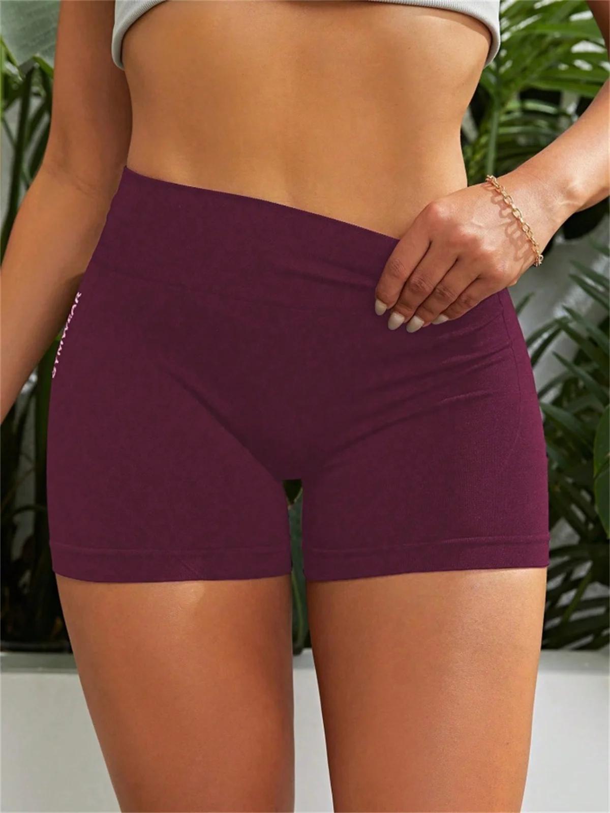 Short de yoga femme taille haute sans couture - Léggings courts course printemps confortable élastique