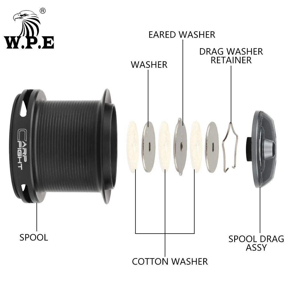 W.P.E – moulinet de pêche Spinning 9000, Ratio d'engrenage 4.4:1, roulements à billes 9 + 1, ligne e