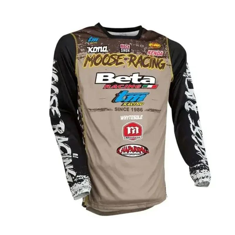 T-SHIRT à manches longues pour hommes, maillot d'équitation pour motOCROSS, vélo de montagne, sport 