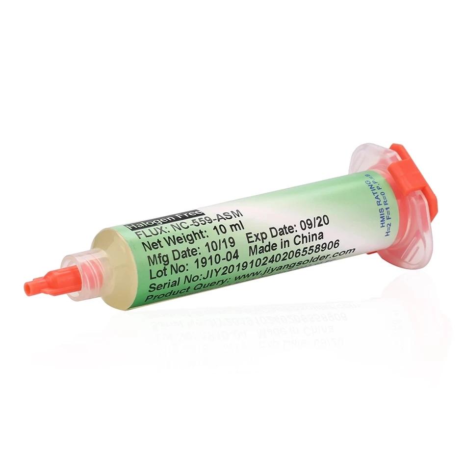 Seringue de pâte à souder AMTECH NC-559-ASM 10cc, Flux liquide pour téléphone portable BGA PCB, poch