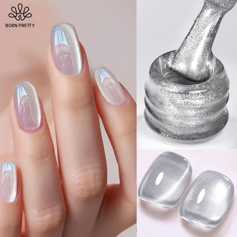 BORN PRETTY 10ml argent eau lumière chat Gel magnétique Vernis à ongles fournitures Vernis Gel Semi 
