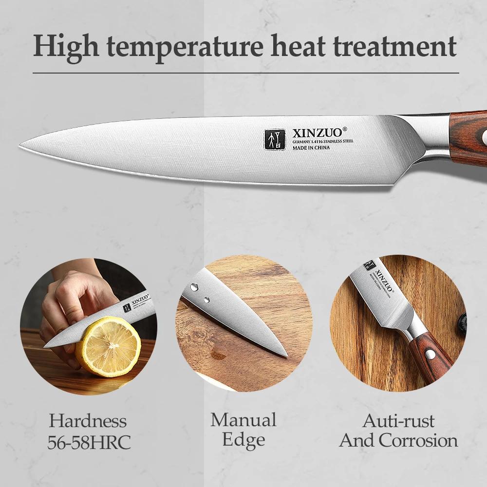 XINZUO allemagne 1.4116 acier 5 ''multifonction utilitaire couteau à éplucher cuisine acier tranchan