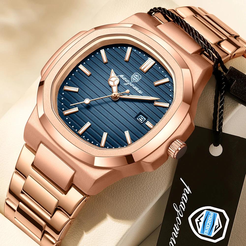Nouvelle Montre Homme Tendance 2026 – Étanche, Lumineuse, en Acier Inoxydable, Affichage Date et Jou
