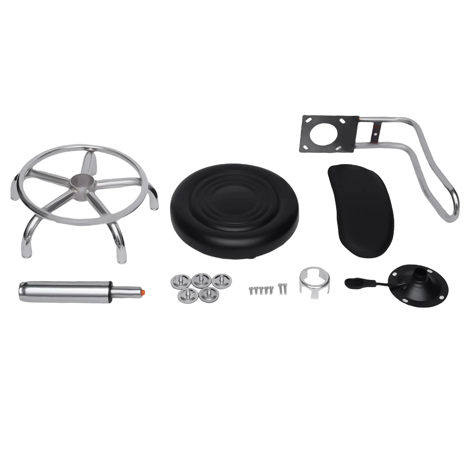 Banc rond réglable pour atelier, chaise hydraulique, bar, garage, recommandé, dossier et repose-pied