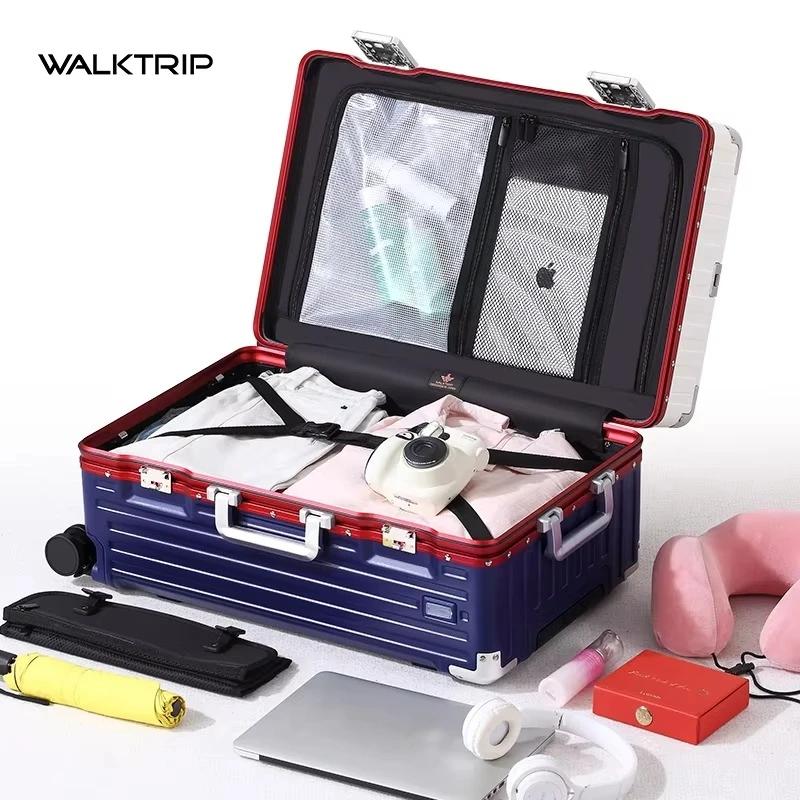 Valise à roulettes grande capacité, coque rigide en PC épais avec cadre en aluminium, serrure TSA, 2