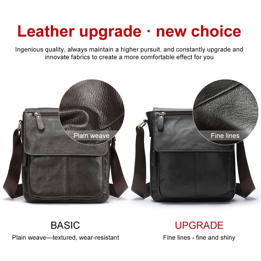 WESTAL sacs pour hommes en cuir véritable sac de messager bandoulière sacs à bandoulière pour homme