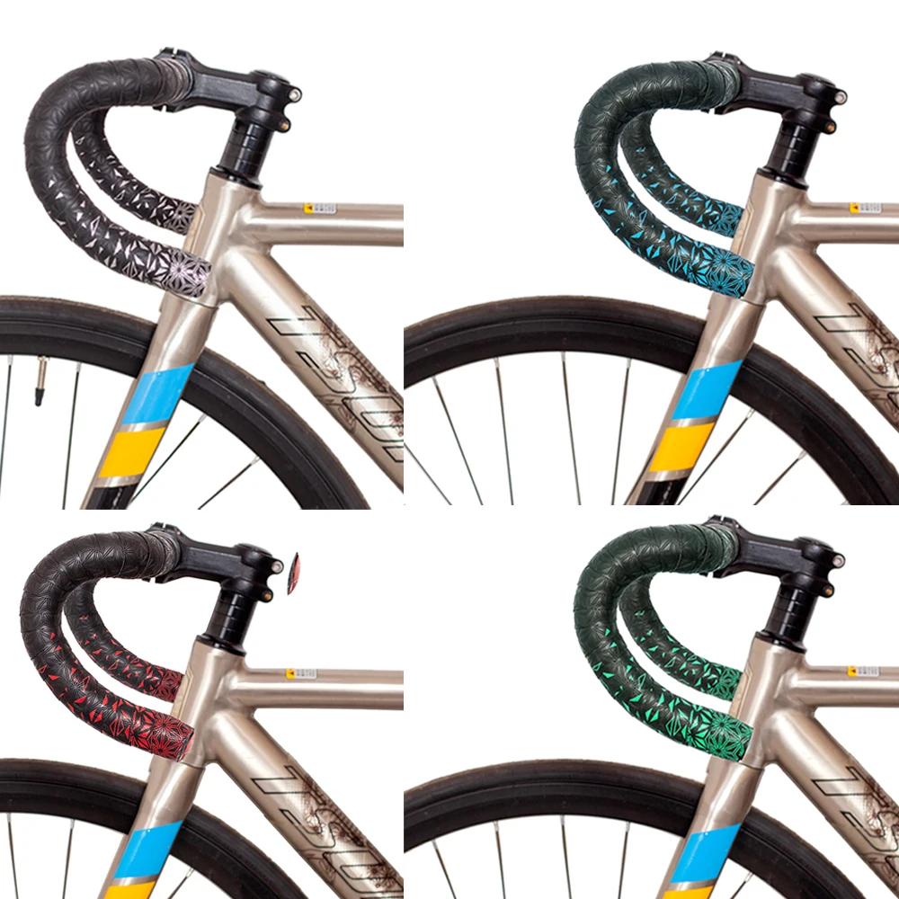 Ruban de barre de vélo de route Super collant Kush Star Fade bande de barre EVA/PU vélo anti-dérapan