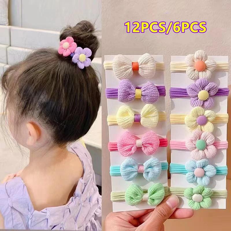 20 pièces 10 pièces accessoires de cheveux pour fille bandes de cheveux élastiques fleurs Style anne