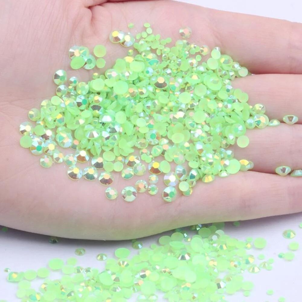 Strass en résine pour décorations de vêtements, gemmes d'ongles en cristal sans correctif, colle à d