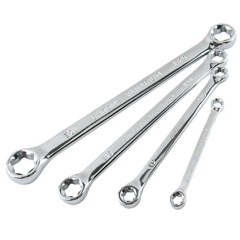 E-torx clé à boîte E6 E8 E10 E12 E14 E18 E20 E24 Torx ensemble clé à anneau outils clé étoile