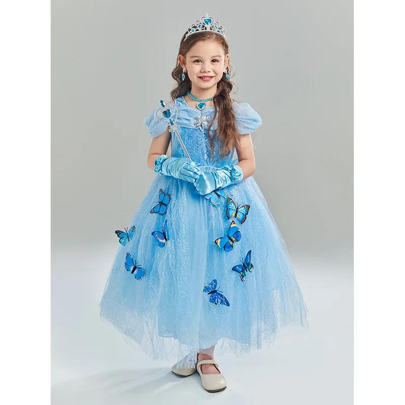 Costume de cosplay pour filles, vêtements de carnaval de conte de fées d'été pour enfants, robe de p