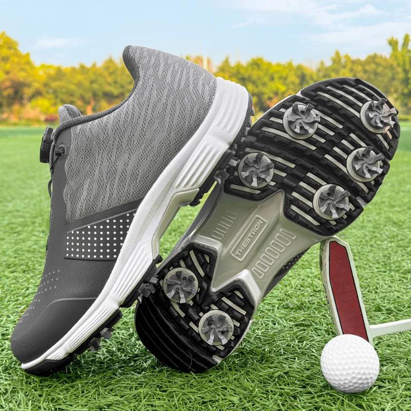 Chaussures de Golf imperméables pour hommes, baskets de golf professionnelles, antidérapantes, de lu