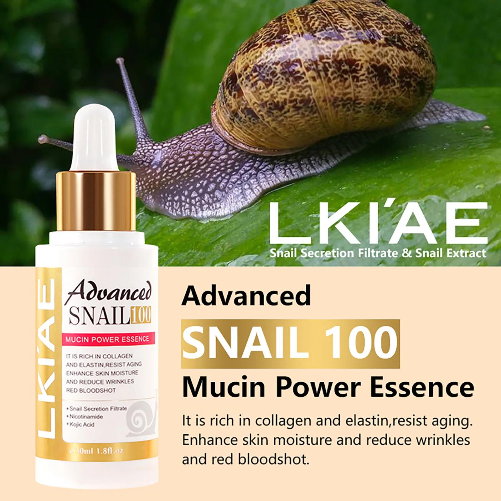 Essence avancée de puissance de mucine d'escargot, sérum éclaircissant et raffermissant pour la peau