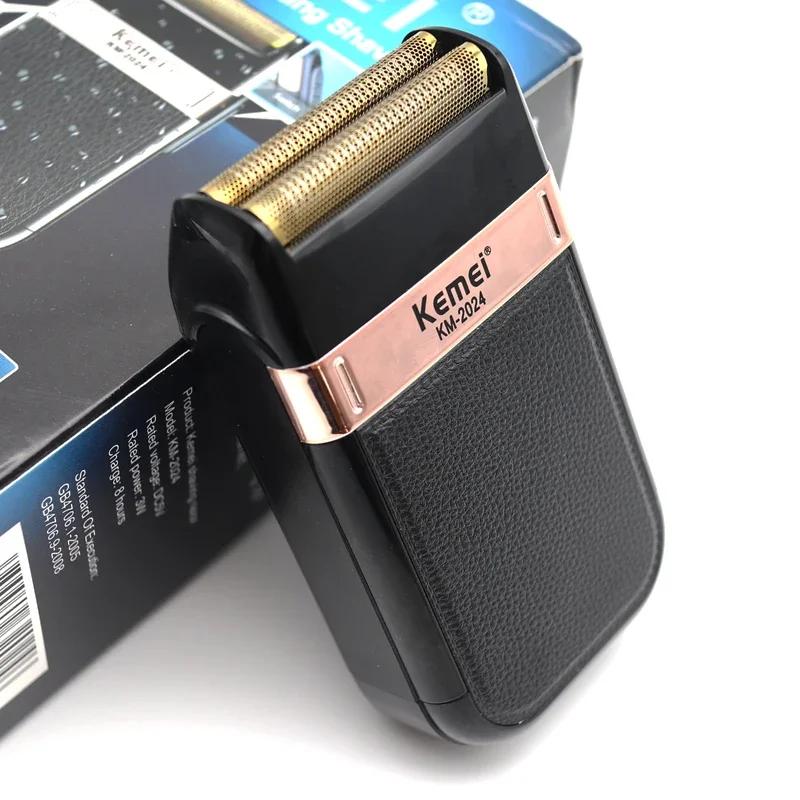 Kemei KM-2024 Machine à raser professionnelle pour hommes chargeur USB rasoir électrique tondeuse à 