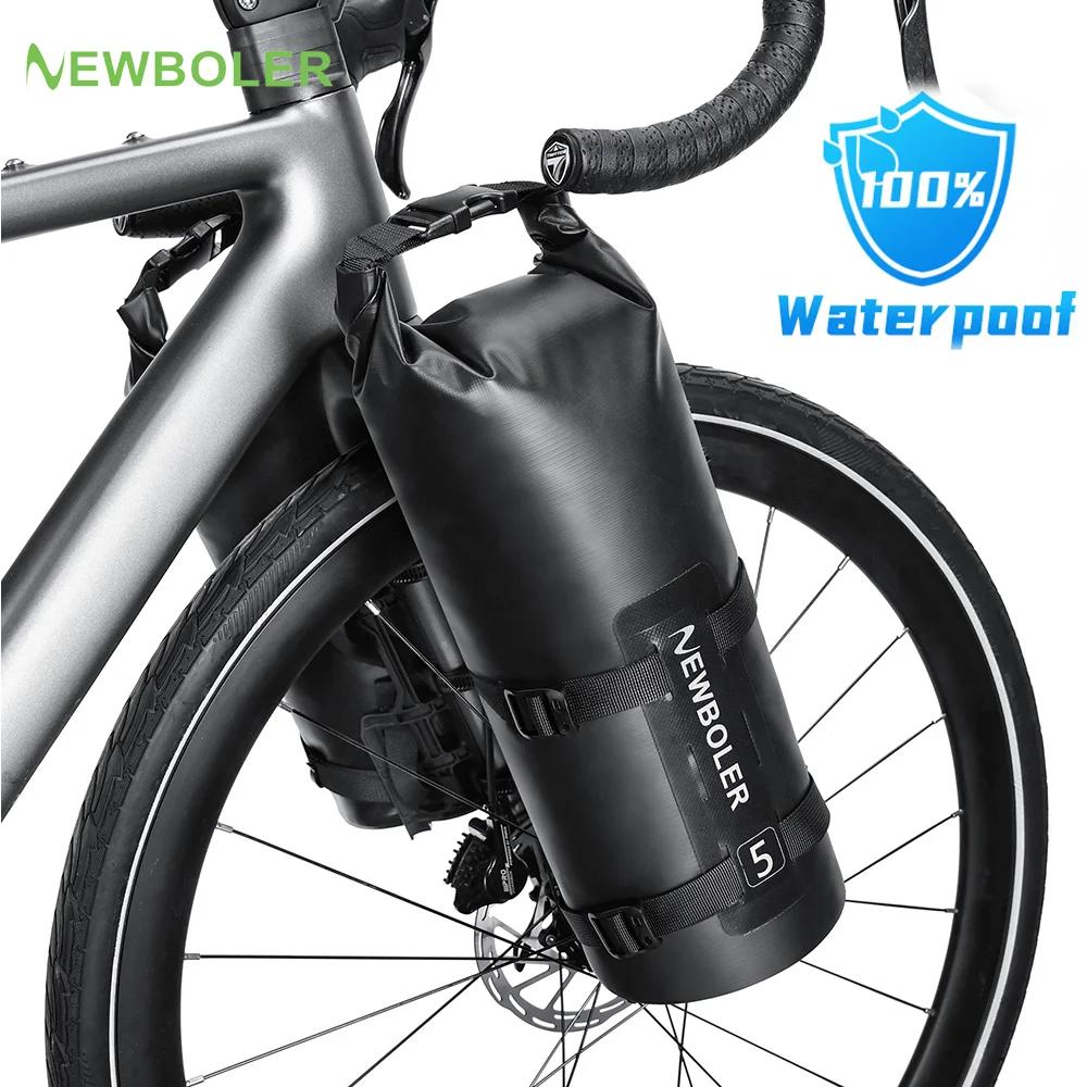 NEWBOLER 2023 sac de fourche de vélo étanche Portable 5L sac de vélo Portable sac de Scooter électri