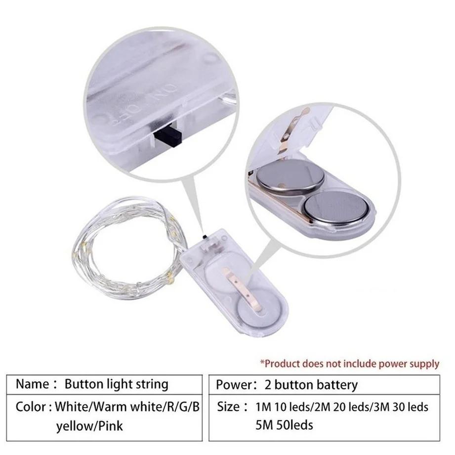 10 pièces 1M 2M 3M 5M fil de cuivre LED guirlandes lumineuses éclairage de vacances guirlande féeriq