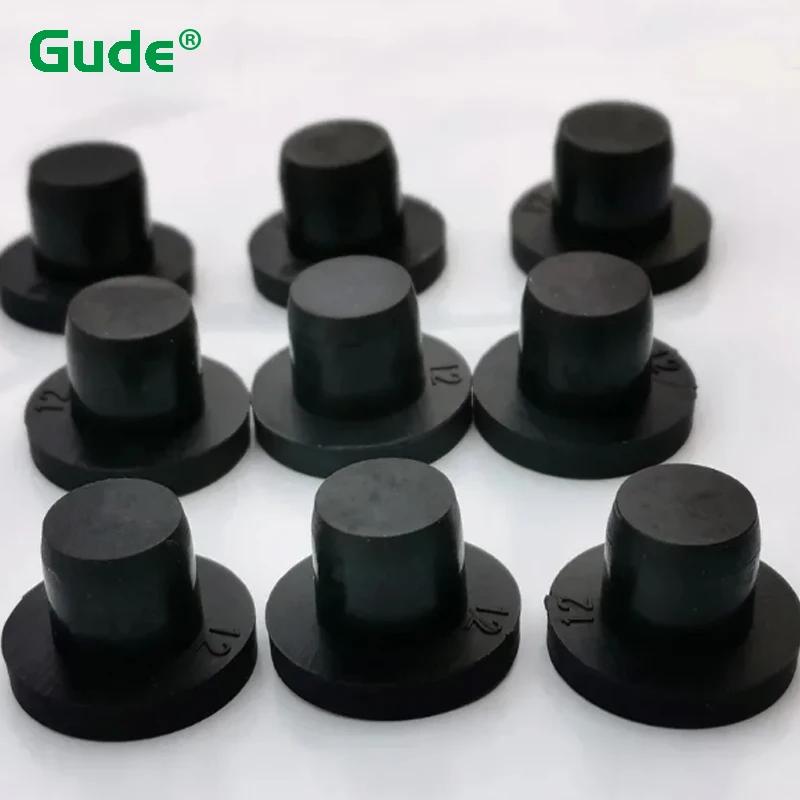 Bouchons de trous en Silicone solide noir, Type T de 2mm à 14mm, bouchons de trous d'étanchéité rési