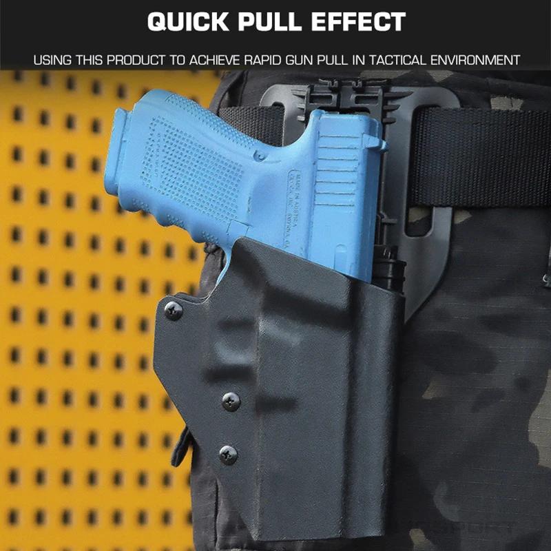 KYDEX – étui de chasse tactique pour pistolet GL17 19 19X 45, étui pour pistolet à ceinture, tractio