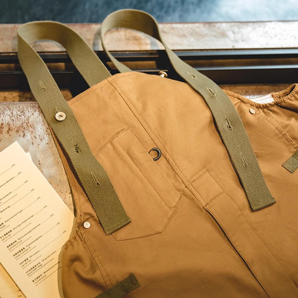Maden-Pantalon à bretelles rétro américain pour homme, caraco une pièce, pantalon long, streetwear, 