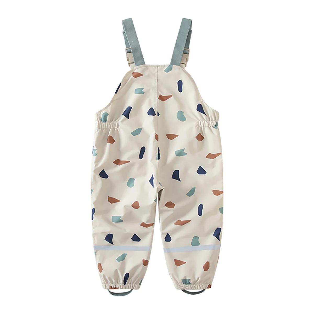 HONEYKING enfants pantalons de pluie imperméables combinaisons pour bébés garçons filles salopette p