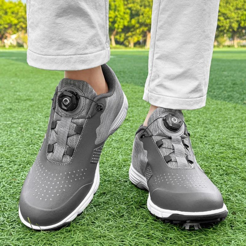 Chaussures de Golf imperméables pour hommes, baskets de golf professionnelles, antidérapantes, de lu