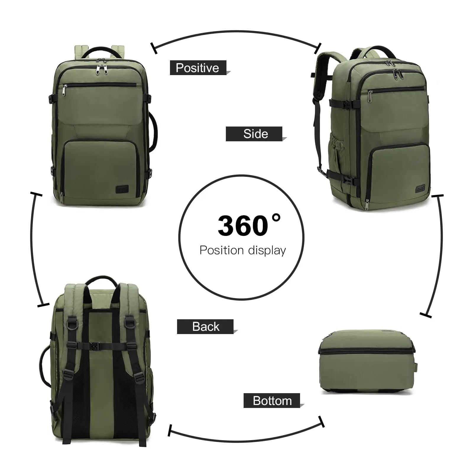 KONO Travel Backpack bagage à main |   Imperméable et résistant aux avions |   Protège-détons 38L | 