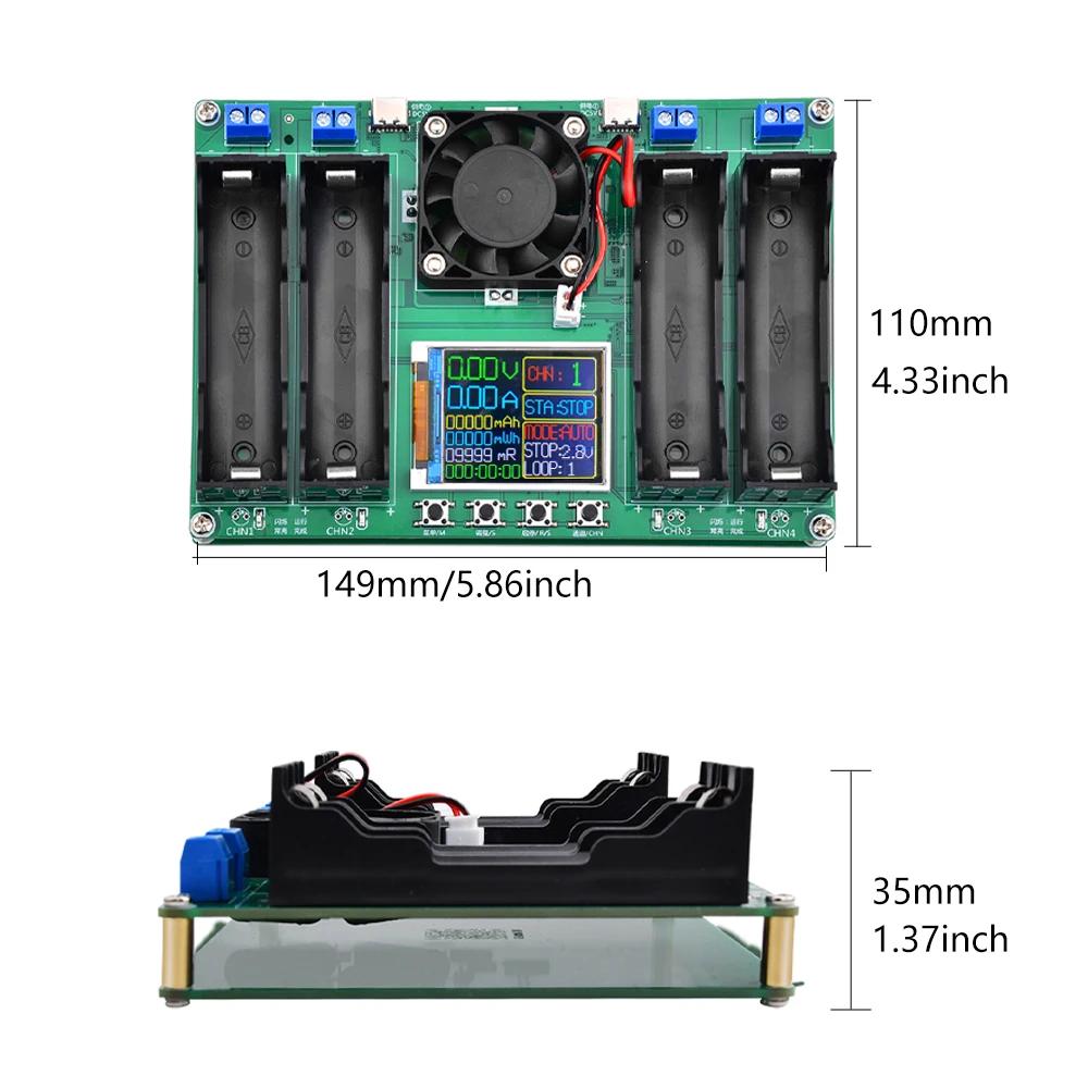 Testeur de capacité de batterie avec écran LCD 2Ch 4CH MAh MWh, détecteur numérique de puissance de 