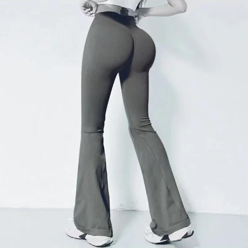 Leggings évasés pour femmes pantalons de Yoga gymnastique Fitness sport taille haute Fitness décontr