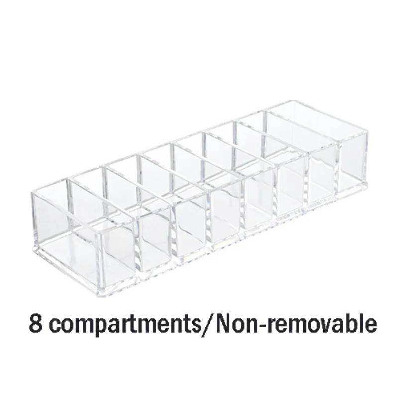 Boîte de rangement transparente en acrylique pour cosmétiques, porte-maquillage, organisateur de maq