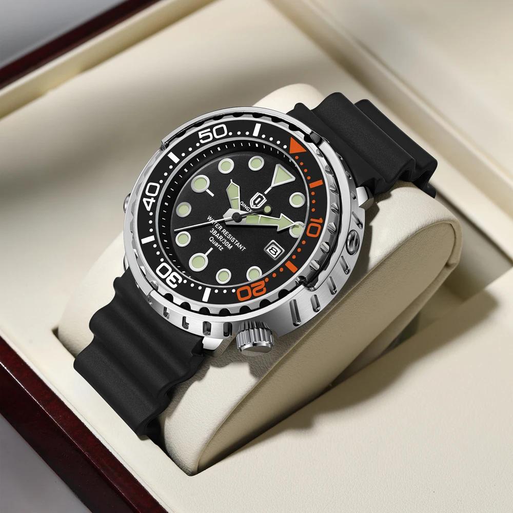 QINGXIYA – montre de sport à Quartz pour hommes, bracelet en Silicone, étanche, lumineuse, avec Date
