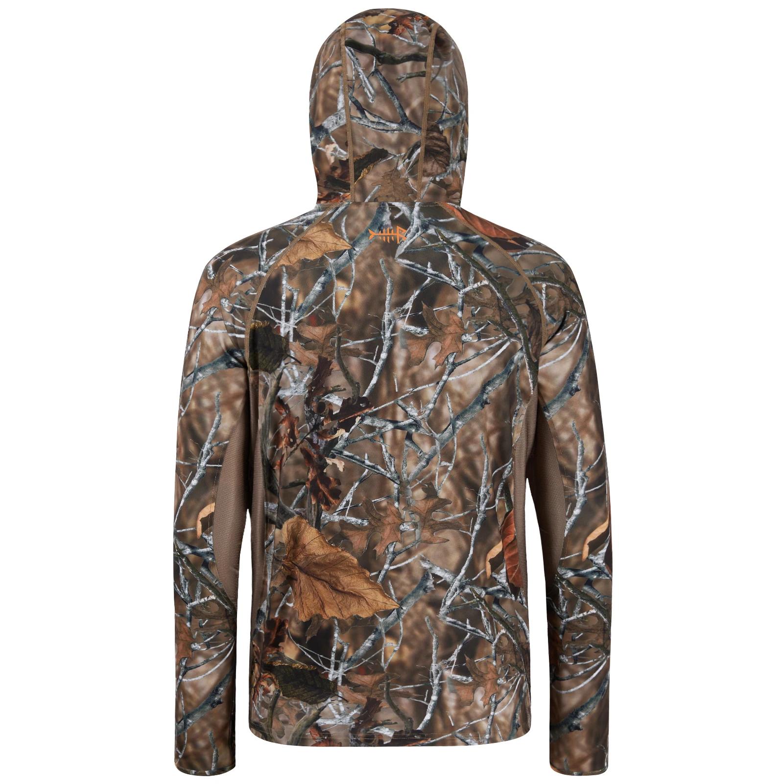Basssdspatule-Sweat à capuche camouflage de chasse pour homme, chemise de pêche à manches longues av
