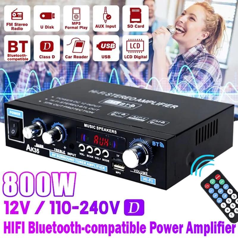 Amplificateur numérique HiFi AK35 Bluetooth, amplificateurs MP3, canal 2.0, son, médailles, prise en