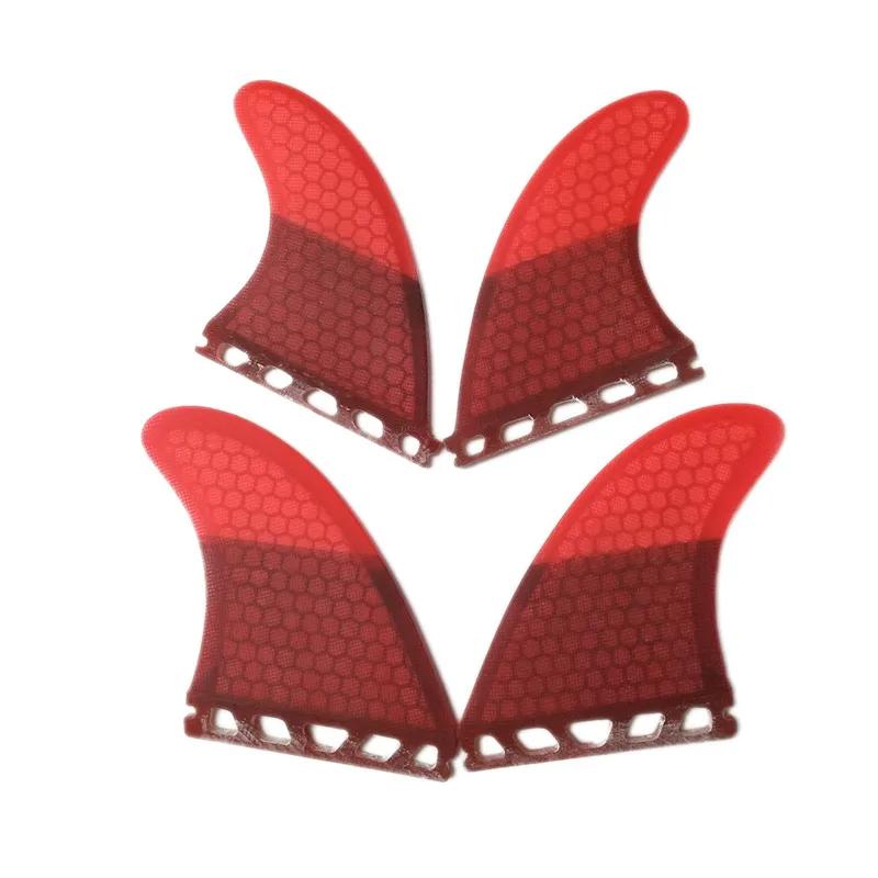 Ailerons de planche de surf UK2.1 Quad FINS UPSURF FUTURE, aileron latéral en carbone, design nid d'