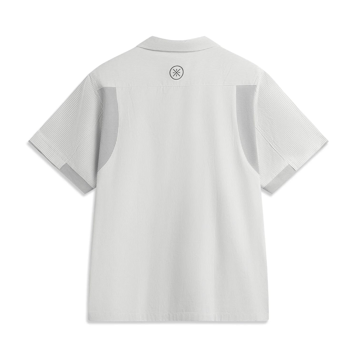 Li-ning chemise à rayures Wade pour hommes 100% coton coupe ample doublure à la mode loisirs manches