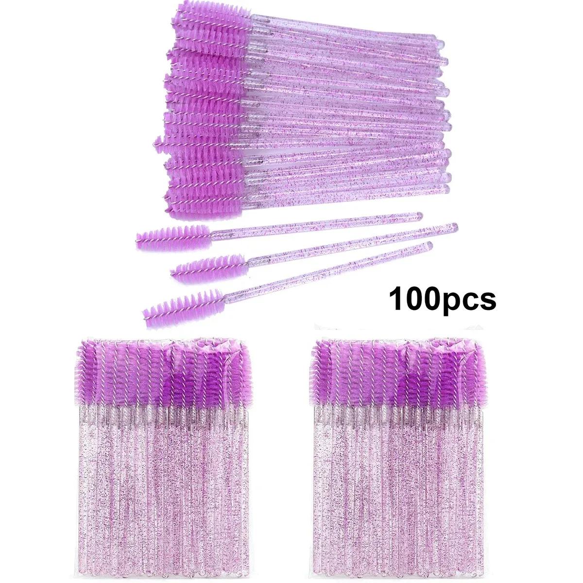 Brosses à cils jetables, 100 pièces, bobines, Micro cils, baguettes de Mascara, peignes, vente en gr