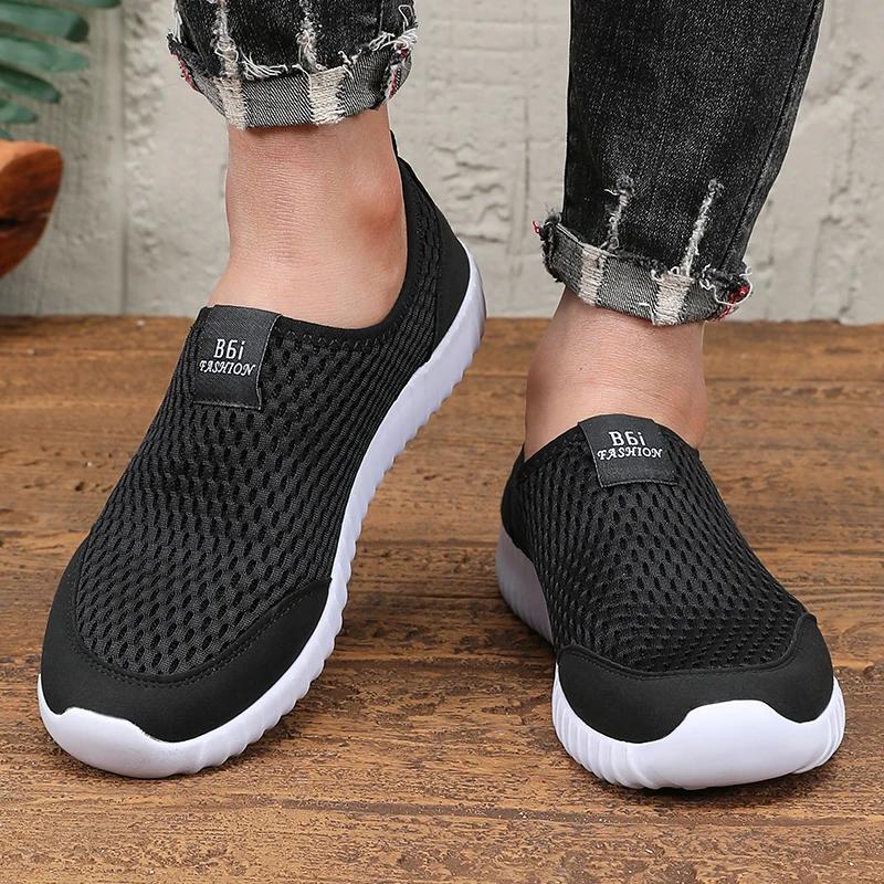 Chaussures de course en maille pour hommes et femmes, chaussures plates légères et respirantes, soup
