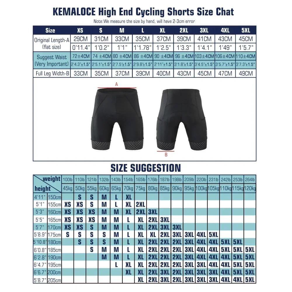 KEMALOCE short de cyclisme hommes blanc noir & gris & rouge Gel Pad été vélo Shorts course sur route