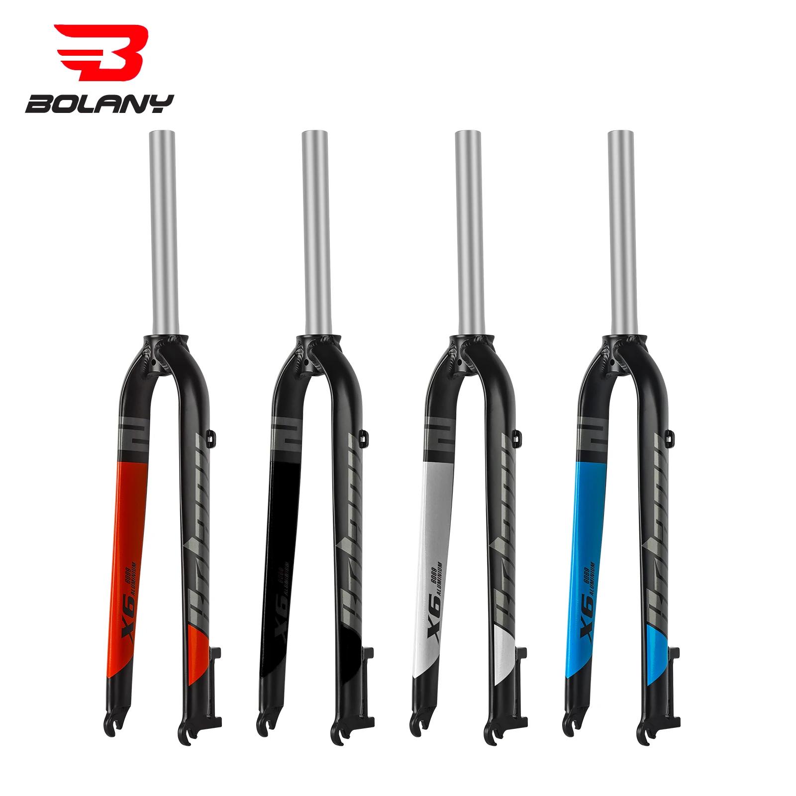 Bolany-Fourche rigide X6 256 en alliage d'aluminium pour VTT, tube droit de 26/27, 5/29 pouces, mont